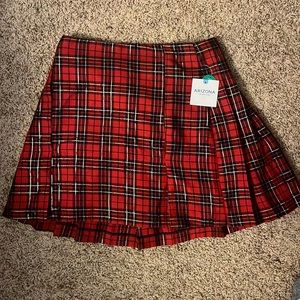 Arizona Jeans Red Pleated Skirt NWT
